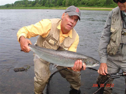 Henry Reusch with a nice Mountain Channel salmon