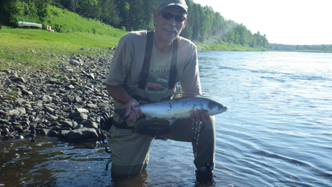 Galen Knowles with a fresh grilse