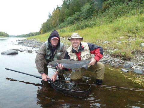 Nice hen salmon taken by Travis at Mountain Channel with the assistance of guide Boyd Curtis.