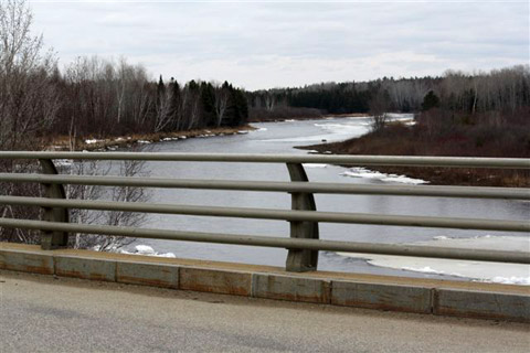 Photo taken by Dave Ingersoll on Tuesday, April 9 upstream from Wayerton Bridge