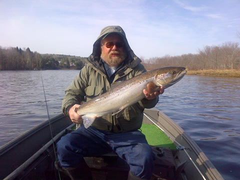 Clarence Blanchard with a nice spring salmon guided by Derek Munn