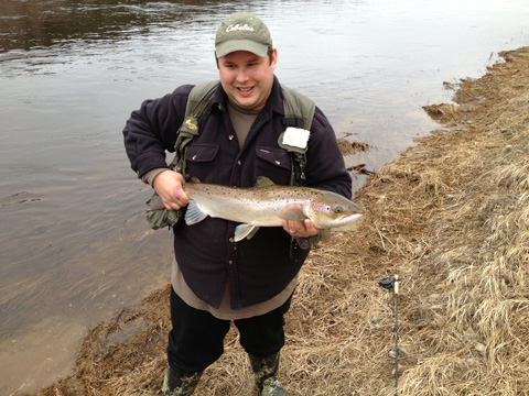 George Daneluk who caught and released this beautiful salmon on Friday April 19