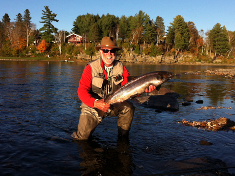 Tom Kleeman with a nice salmon from Big Hole